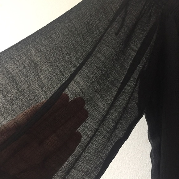 Zara Off Shoulder Black Blouse - Picture 7 of 9